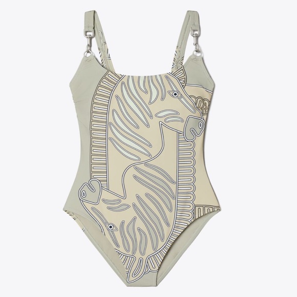 TORY Burch Print One Piece Swimsuit Size XS